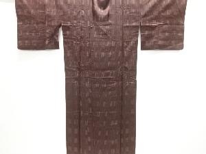 縞に枡模様織り出し雨コート